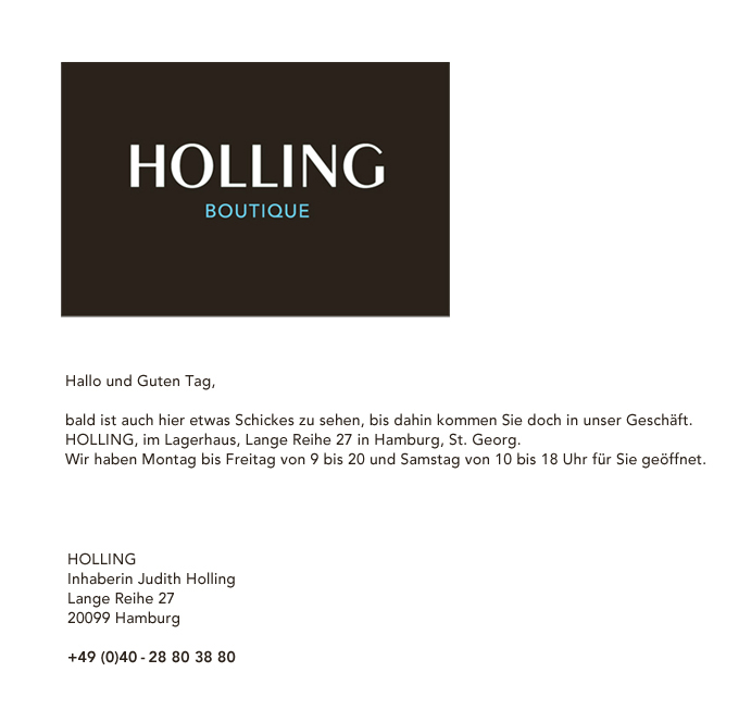 HOLLING BOUTIQUE